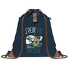 sac a dos bleu coton recycle avec pochette idee cadeau originale pour collegue ami prof ou membre de la famille cadeau mixte noel anniversaire secret santa ou depart au travail sac leger pratique et ecologique design breton moderne