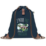 sac a dos bleu coton recycle avec pochette idee cadeau originale pour collegue ami prof ou membre de la famille cadeau mixte noel anniversaire secret santa ou depart au travail sac leger pratique et ecologique design breton moderne