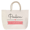 Sac Fête des Mères Mamie Famille Idée Cadeau anniversaire Noël Travail Boulot Métier Départ Retraite Collègue Femme cabas shopping plage
