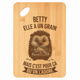 Planche bambou gravée personnalisée femme idée cadeau Fête des Mères apéro 30×20 prénom cuisine plateau fromage anniversaire noel maman mamie