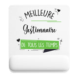 Tapis de souris ergonomique avec repose-poignet, accessoire bureau pour femme et homme, fête des pères, cadeau pas cher, idée cadeau fête des mères, secret santa, départ à la retraite, télétravail et gaming