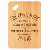 Planche bambou gravée personnalisée femme idée cadeau Fête des Mères apéro 30×20 prénom cuisine plateau fromage anniversaire noel maman mamie