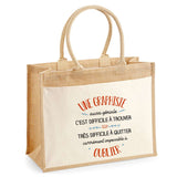 Sac Fête des Mères Mamie MAman Soeur Femme Famille Idée Cadeau anniversaire Noël Travail Boulot Métier Départ Retraite Collègue Femme cabas shopping plage