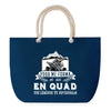 Sac de plage Bleu anse corde Quad Légende Humour Geek