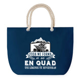 Sac de plage Bleu anse corde Quad Légende Humour Geek