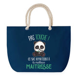 Sac de Plage Bleu avec Anse Corde Mamoune Pas Touche Panda