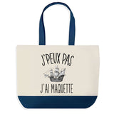Sac de shopping bleu J'peux pas Maquette