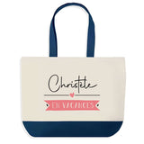 Sac de shopping bleu Christèle en Vacances