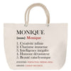 Sac Fête des Mères Mamie Famille Idée Cadeau anniversaire Noël Travail Boulot Métier Départ Retraite Collègue Femme cabas shopping plage
