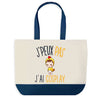 Sac de shopping bleu J'peux pas Cosplay