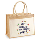 Sac Fête des Mères Mamie Famille Idée Cadeau anniversaire Noël Travail Boulot Métier Départ Retraite Collègue Femme cabas shopping plage