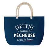 Sac de plage Bleu anse corde Certifiée meilleure Pêcheuse
