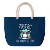 Sac de plage Bleu anse corde J'peux Pas Soulevé de Terre Haltérophilie Crossfit