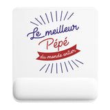 Tapis de souris ergonomique avec repose-poignet, accessoire bureau pour femme et homme, fête des pères, cadeau pas cher, idée cadeau fête des mères, secret santa, départ à la retraite, télétravail et gaming