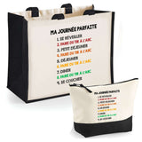 Cabas homme ou femme sac plage ou shopping tote bag pochette trousse Idée cadeau original pour anniversaire Noël travail départ retraite collègue famille fete des mères fetes des pères papa maman mamie papi