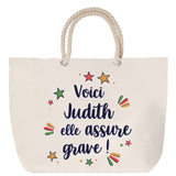 Sac Fête des Mères Mamie Famille Idée Cadeau anniversaire Noël Travail Boulot Métier Départ Retraite Collègue Femme cabas shopping plage