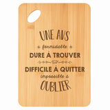Planche bambou gravée personnalisée femme idée cadeau Fête des Mères apéro 30×20 prénom cuisine plateau fromage anniversaire noel maman mamie