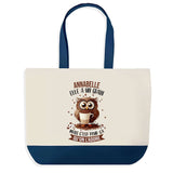 Sac de shopping bleu Annabelle Chouette Grain