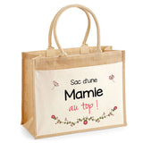 Sac Fête des Mères Mamie MAman Soeur Femme Famille Idée Cadeau anniversaire Noël Travail Boulot Métier Départ Retraite Collègue Femme cabas shopping plage