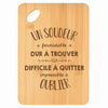 Planche bambou gravée personnalisée homme idée cadeau Fête des Pères apéro 30×20 prénom cuisine plateau fromage anniversaire noel papa papi 