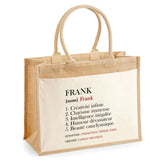 Sac Fête des Pères Papa Papi Frère Homme Famille Idée Cadeau anniversaire Noël Travail Boulot Métier Départ Retraite Collègue cabas 
