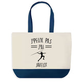 Sac de shopping bleu J'peux pas Javelot Girl