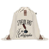Sac à dos avec pochette J'peux pas Calligraphie