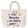 Sac Fête des Mères Mamie Famille Idée Cadeau anniversaire Noël Travail Boulot Métier Départ Retraite Collègue Femme cabas shopping plage