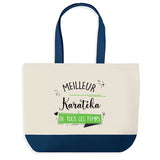 Sac de shopping bleu Meilleur Karatéka de tous les temps