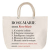 Sac Fête des Mères Mamie Famille Idée Cadeau anniversaire Noël Travail Boulot Métier Départ Retraite Collègue Femme cabas shopping plage