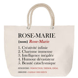 Sac Fête des Mères Mamie Famille Idée Cadeau anniversaire Noël Travail Boulot Métier Départ Retraite Collègue Femme cabas shopping plage