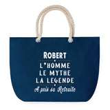 Sac de plage Bleu anse corde Robert Retraite