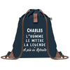 sac a dos homme bleu coton recycle avec pochette idee cadeau utile pour collegue papa ou ami cadeau homme noel anniversaire secret santa ou depart a la retraite sac durable pratique et robuste design sobre et elegant