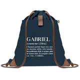 sac a dos homme bleu coton recycle avec pochette idee cadeau utile pour collegue papa ou ami cadeau homme noel anniversaire secret santa ou depart a la retraite sac durable pratique et robuste design sobre et elegant