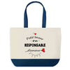 Sac de shopping bleu Bazar d'un Responsable d'amour