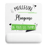 Tapis de souris ergonomique avec repose-poignet, accessoire bureau pour femme et homme, fête des pères, cadeau pas cher, idée cadeau fête des mères, secret santa, départ à la retraite, télétravail et gaming