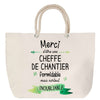 Sac Fête des Mères Mamie Famille Idée Cadeau anniversaire Noël Travail Boulot Métier Départ Retraite Collègue Femme cabas shopping plage
