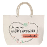 Sac Fête des Mères Mamie Famille Idée Cadeau anniversaire Noël Travail Boulot Métier Départ Retraite Collègue Femme cabas shopping plage