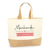Sac Jute Fête des Mères Fêtes des Pères Mamie Papi Famille Idée Cadeau anniversaire Noël Travail Boulot Métier Départ Retraite Collègue Femme Homme