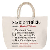 Sac Fête des Mères Mamie Famille Idée Cadeau anniversaire Noël Travail Boulot Métier Départ Retraite Collègue Femme cabas shopping plage