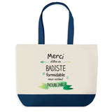 Sac de shopping bleu Merci Badiste Inoubliable Homme