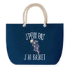 Sac de plage Bleu anse corde J'peux Pas Basketball Astronaute