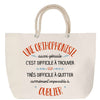 Sac Fête des Mères Mamie Famille Idée Cadeau anniversaire Noël Travail Boulot Métier Départ Retraite Collègue Femme cabas shopping plage