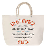 Sac Fête des Mères Mamie Famille Idée Cadeau anniversaire Noël Travail Boulot Métier Départ Retraite Collègue Femme cabas shopping plage