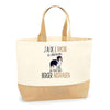 Sac Jute Fête des Mères Fêtes des Pères Mamie Papi Famille Idée Cadeau anniversaire Noël Travail Boulot Métier Départ Retraite Collègue Femme Homme