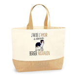 Sac Jute Fête des Mères Fêtes des Pères Mamie Papi Famille Idée Cadeau anniversaire Noël Travail Boulot Métier Départ Retraite Collègue Femme Homme