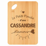 Planche bambou gravée personnalisée femme idée cadeau Fête des Mères apéro 30×20 prénom cuisine plateau fromage anniversaire noel maman mamie