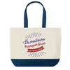 Sac de shopping bleu Transporteuse Meilleure du Monde