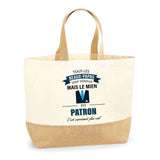Sac Jute Fête des Mères Fêtes des Pères Mamie Papi Famille Idée Cadeau anniversaire Noël Travail Boulot Métier Départ Retraite Collègue Femme Homme