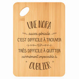 Planche bambou gravée personnalisée femme idée cadeau Fête des Mères apéro 30×20 prénom cuisine plateau fromage anniversaire noel maman mamie